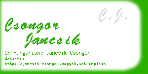 csongor jancsik business card